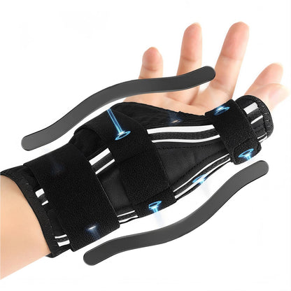 Merryhome Thumb Brace for Right & Left Hand, Wrist Brace with 2 Metal Splints, Ideal for De Quervain's Tenosynovitis, Arthritis, Sprains, 1 Pack（White）