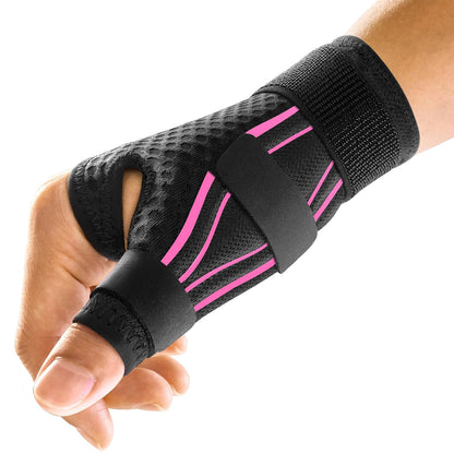 Merryhome Thumb Brace for Right & Left Hand, Wrist Brace with 2 Metal Splints, Ideal for De Quervain's Tenosynovitis, Arthritis, Sprains, 1 Pack（Pink）
