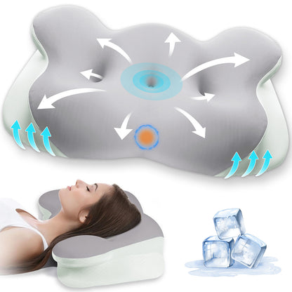 Hoofun Neck Pillow for Pain Relief Sleeping, Contour Pillow, Cervical Pillow for Neck and Shoulder Pain Relief, Side Sleeper Pillows for Adults, Ergonomic Pillow, Memory Foam Pillows