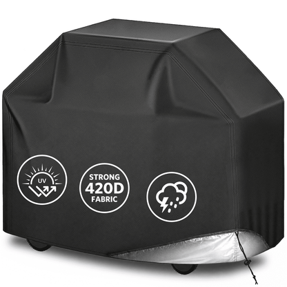 Merryhome 58 in BBQ Grill Cover, 420D Heavy Duty Waterproof Gas Grill Cover for Outdoor Grill, UV, Fade and Rip Resistant with Adjustable Drawstring