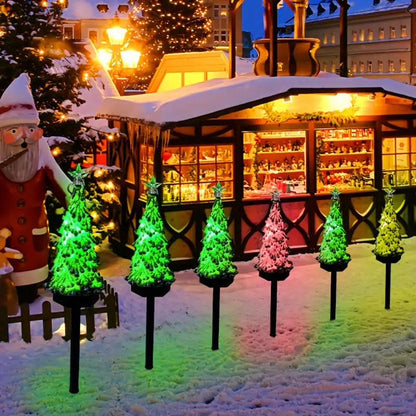 Merryhome 1PC Solar-Powered Christmas Tree Lawn Light, Outdoor Ground-Mounted Light, Festive Patio Light, Suitable For Backyard And Front Yard Christmas Decorations, Moving Gift Deliveries, And Other Occasions