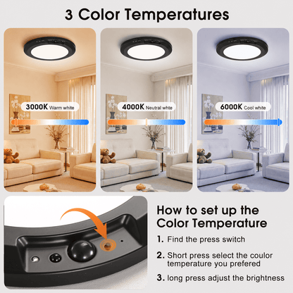 Merryhome Rechargeable Ceiling Light with Remote, 7 Inch Motion Sensor Ceiling Light, Wireless Indoor Light for Closet, Hallway, Stairway, Bathroom,2 Pack