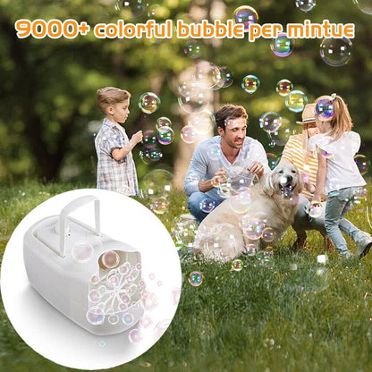 Bubble Machine for Kids, 2 Speeds & 10000+ Bubbles per Minute, Bubble Blower for Toddlers with 3 Wands, Professional Automatic Bubble Machine for Parties
