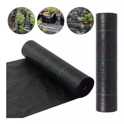 Sevenlady Weed Barrier Landscape Fabric, 3.28 x 32.8ft Woven Weed Control Fabric, Heavy Duty Rolling Papers Ground Cover Mat for Greenhouse, Yard, Garden, Driveway