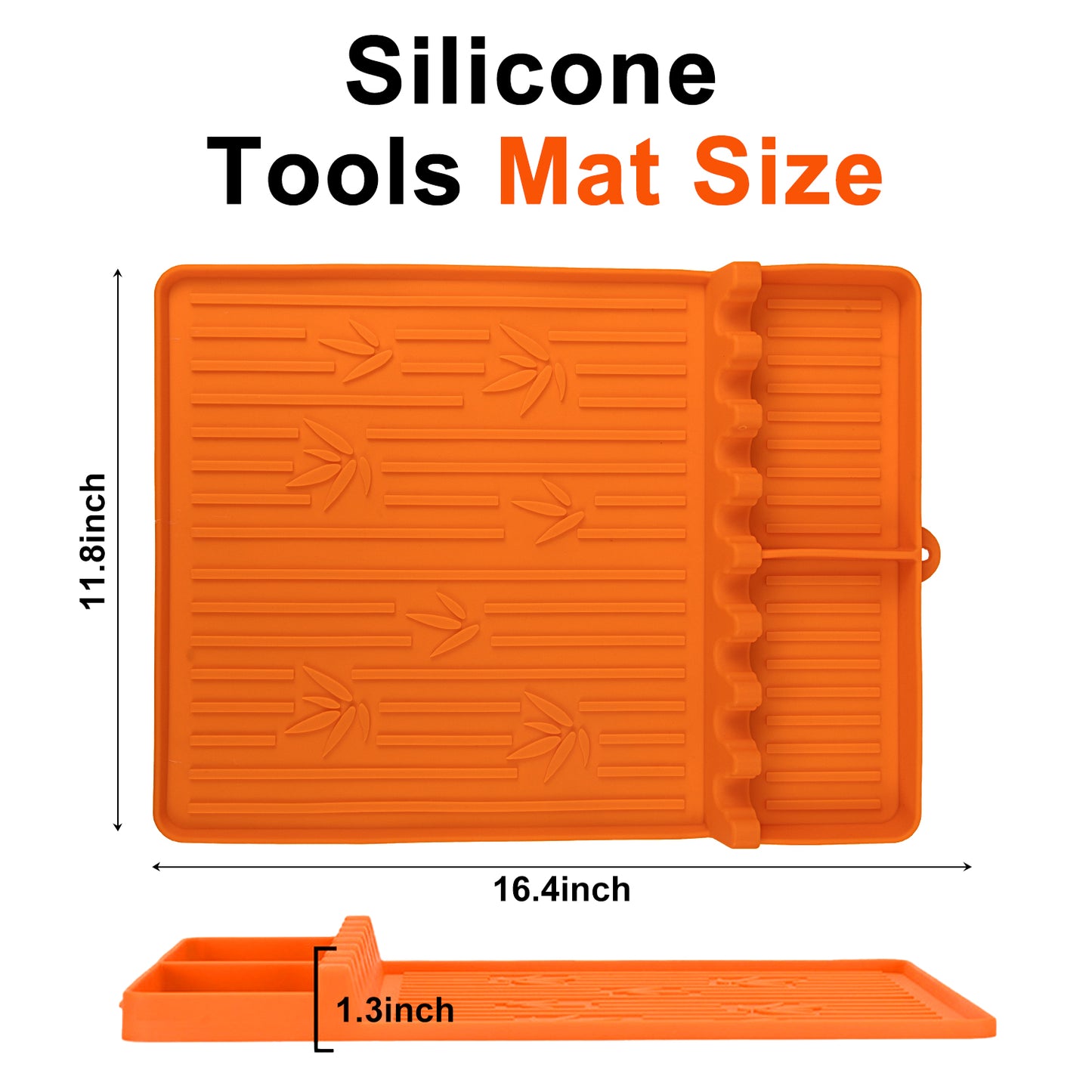 Blackstone Silicone Griddle Mat,Blackstone Griddle Accessories Side Shelf Mat Grill Pad for Outdoor Grill Kitchen Counter Spatula Silicone Mat,L*W:41.7x30cm(Orange)