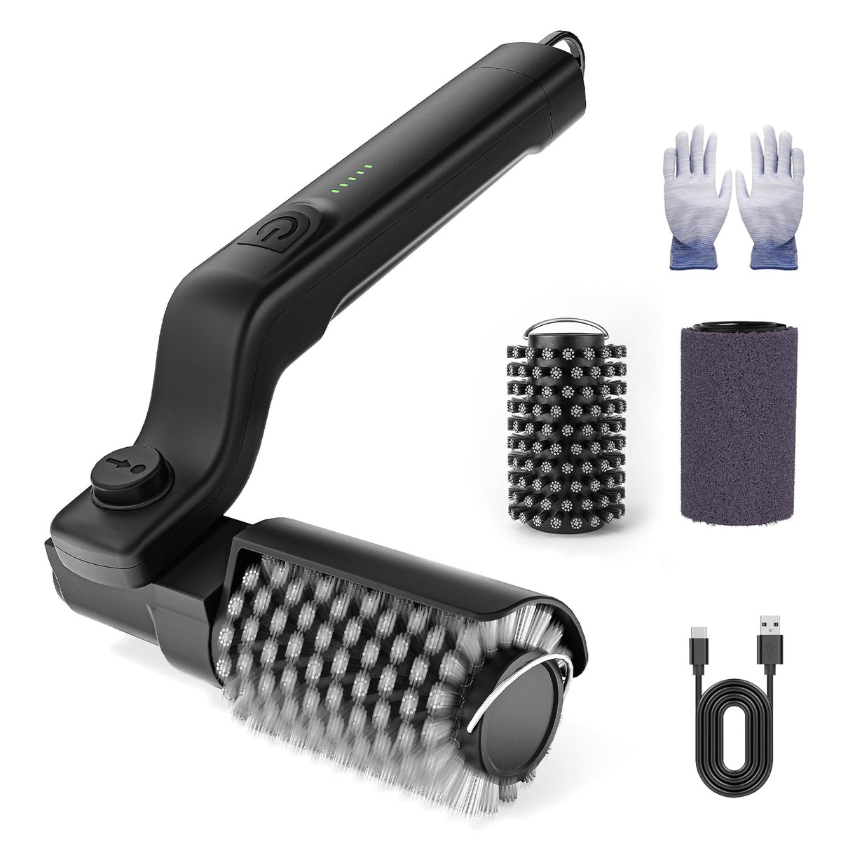 Merryhome Electric Grill Brush,3-Speed Settings Cordless BBQ Grill Brush,180° Adjustable Head,90 Mins Grill Cleaner for BBQ Grates,Griddles & Smokers,No Bristle Shedding Father's Day Gift