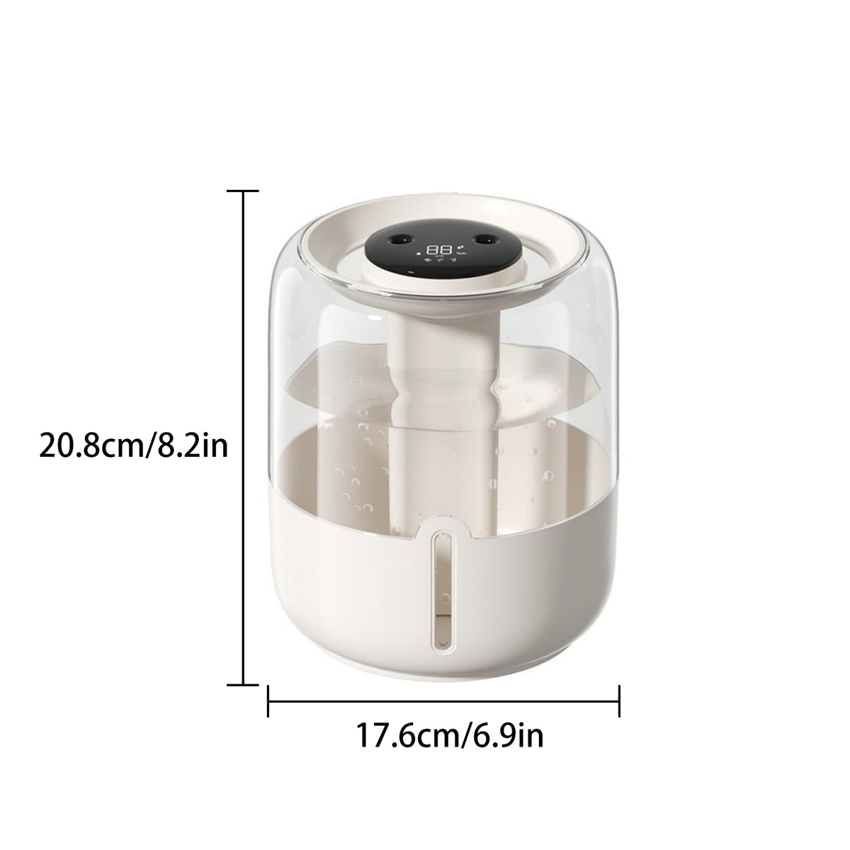 Merryhome Humidifiers for Room,4L Cool Mist Humidifier,Top Fill Smart Cool Mist Air Humidifiers with Nightlight,3-Speed Quiet & Large Vaporizers for Bedroom,Home,Large Room,Baby Nursery and Plants
