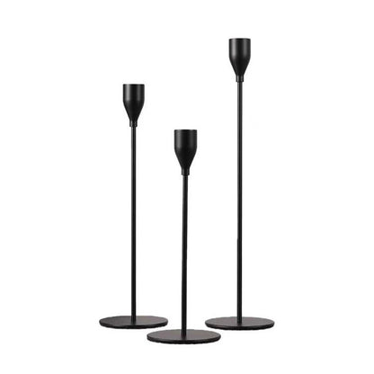 Candlestick Holders,Set of 3 Matte Black Candle Holders,Taper Candle Holders Decorative Candlestick Holder for Home Decor,Dinning,Party