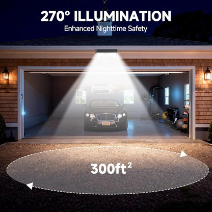 Merryhome Magnetic Solar Lights Outdoor,600LM Solar Motion Sensor Lights Outdoor,3 Modes&92 LEDs,IP65 Waterproof Magnetic Solar Security Light for Wall Patio Backyard Fence Garage Deck (2 Pcs Cold Lights)