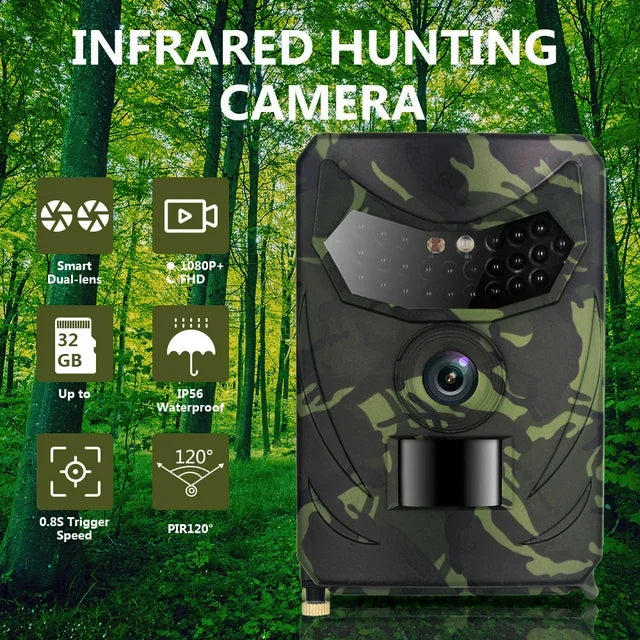 Sevenlady Trail Camera, 20MP 1080P Game Camera Hunting Camera with Night Vision Waterproof IP56 Motion Activated, 120° Wide Angle Lens Wildlife Scouting Deer Hunting Cam for Trail Monitoring