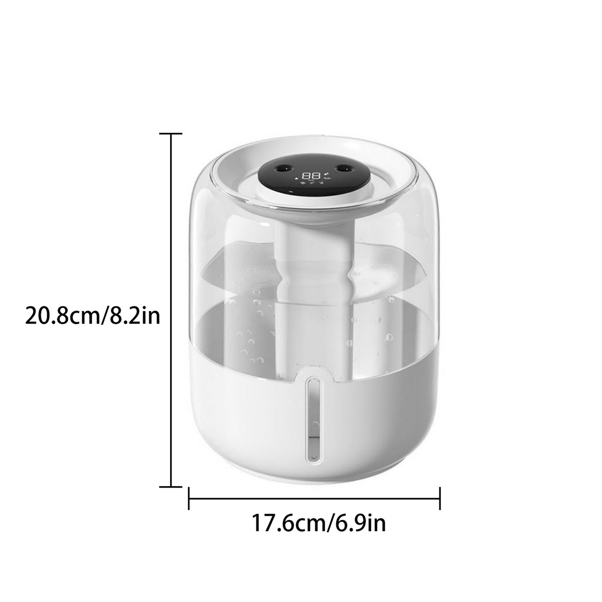 Merryhome Humidifiers for Room,4L Cool Mist Humidifier,Top Fill Smart Cool Mist Air Humidifiers with Nightlight,3-Speed Quiet & Large Vaporizers for Bedroom,Home,Large Room,Baby Nursery and Plants（White）