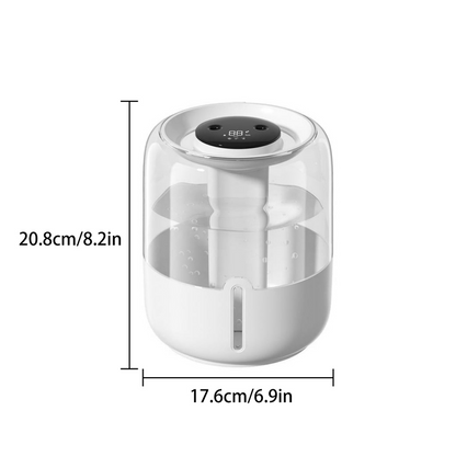 Merryhome Humidifiers for Room,4L Cool Mist Humidifier,Top Fill Smart Cool Mist Air Humidifiers with Nightlight,3-Speed Quiet & Large Vaporizers for Bedroom,Home,Large Room,Baby Nursery and Plants（White）