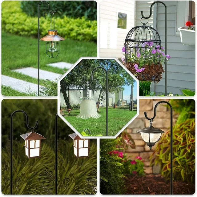 Sevenlady 2Pcs Shepherd Hooks 78" H 3/5" Th High Quality Metal Shepherd Pole for Outdoor Plant Bird Feeder Lantern Stand Garden Hanger Solar Light Wedding Heavy Duty