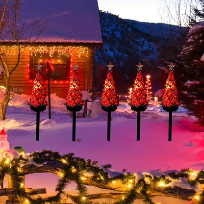 Merryhome 1PC Solar-Powered Christmas Tree Lawn Light, Outdoor Ground-Mounted Light, Festive Patio Light, Suitable For Backyard And Front Yard Christmas Decorations, Moving Gift Deliveries, And Other Occasions