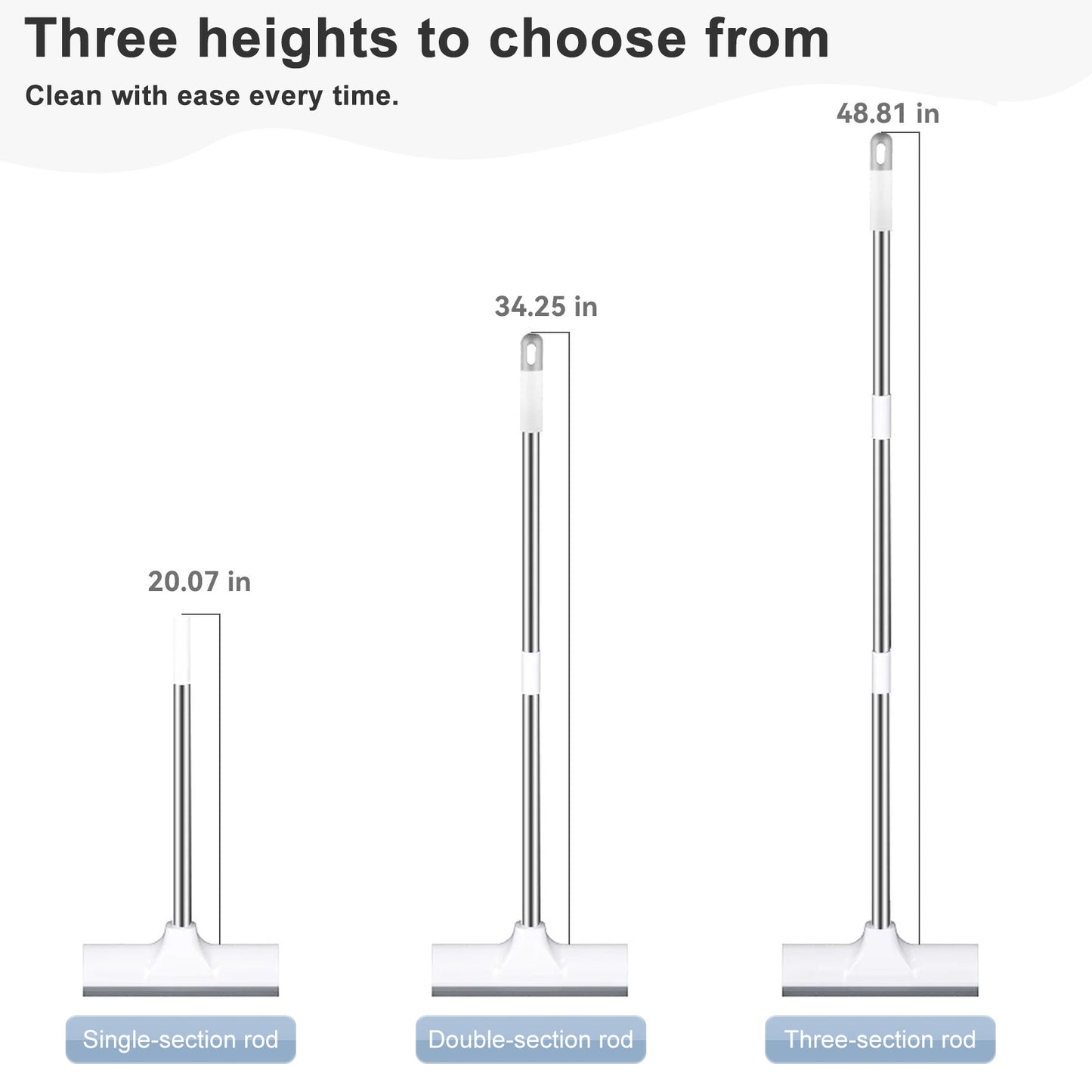 Tub Cleaner Brush with Long Handle,Floor Scrub Brush,Extendable and Adjustable - from 20.07 to 48.81in,Stiff Bristles Floor Scrubber for Cleaning Tile Shower Bathroom Carpet Deck