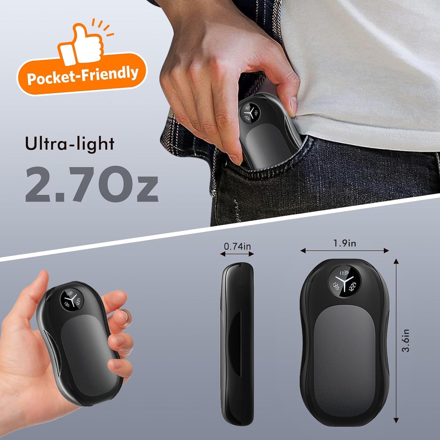 https://www.walmart.com/ip/Hand-Warmers-Rechargeable-2-Pack-6000mAh-Portable-Electric-Warmer-UL-Certified-Magnetic-Handwarmers-Reusable-Pocket-Heater-Golfing-Hunting-Camping-Ou/13437707052