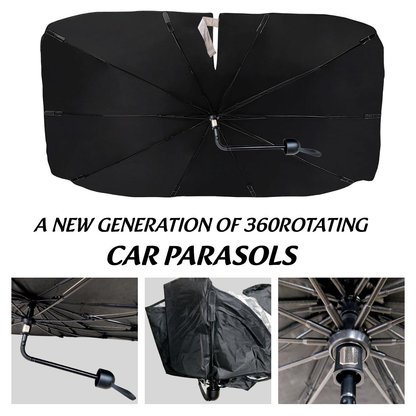 Windshield Sun Shade for Car, Car Window Shade, Foldable Car Sun Shade for Windshield, Car Umbrella Sunshade Cover with Fiberglass Skeleton, Heat and UV Protection, Car Accessories(57"x34")
