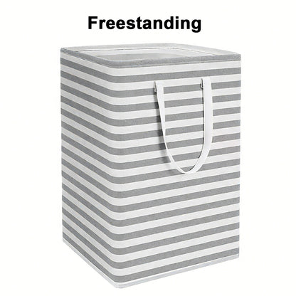 Collapsible Laundry Basket,2Pcs 75L Large Laundry Hamper,Freestanding Laundry Basket Hamper with Handles Waterproof Clothes Hamper Organizer for Easy Storage,Gradient Grey - 15.7*11.8*24.4in