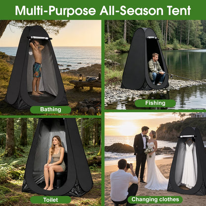 Outdoor Pop Up Changing Tent, Portable Bathroom Toilet Tent Privacy Tent with Portable Bag for Camping, Beach, Hiking, Travelling