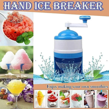 Seven Lady Manual Ice Shaver, Snow Cone Machine Crusher, Crushed ice Maker, Shaved Ice Machine, Portable Ice Crusher, Shredding Machine for Home Use - Blue