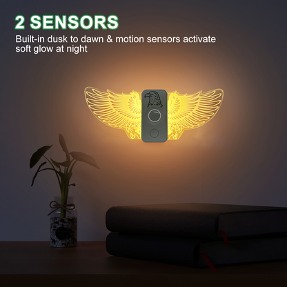 2 Pieces LED Night Lights with Motion Sensor - Dimmable, Magnetic Rechargeable, Auto on/off, 3 Lighting Modes, for Walls, Bathrooms, Stairs, Kids' Bedrooms, Indoor/Outdoor (Warm White)