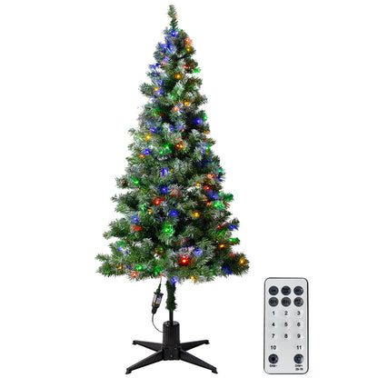 Rotating Artificial Christmas Tree with LED Lights, 6.5FT 360 Degree Displays Artificial Tree Great for Home, Office, & Parties Holiday Thanksgiving Xmas Decorations