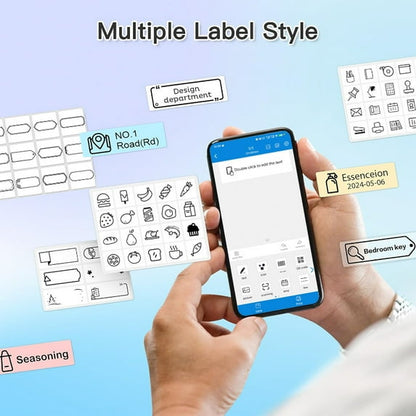 Small Label Maker – Portable Bluetooth Label Maker Machine with Inkless Printing, Multiple Templates, Waterproof Labels for Home, Office, School Organization