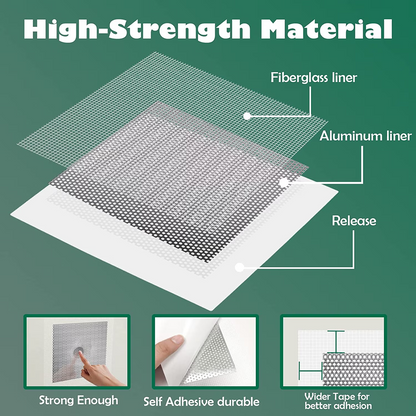 Drywall Repair Patch Kit, 22PCS Aluminum Drywall Patch, 2" 4" 6" 8"Wall Patch Repair Kit, Self Adhesive Wall Mesh Repair Quick Fix Plaster Wall