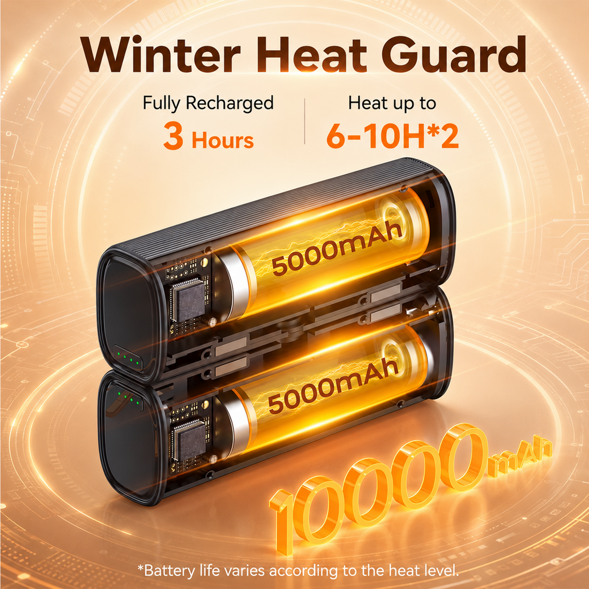 PUCACHI 2 Pack 5000mAh Hand Warmers Rechargeable,Magnetic Hand Warmers with Charge Base,4 Heat Settings & 8 Hrs Warmth,Reusable Portable Pocket Heater for Hunting Camping Winter Gifts,Black
