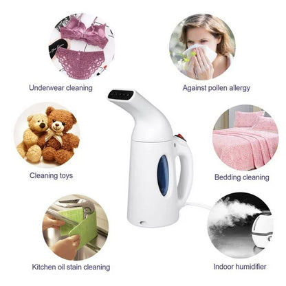 Sevenlady Handheld Steamer for Clothes, 150ml Portable Garment Steamer, Auto Shut-off Function, Wrinkles/ Steam/ Soften/ Clean for Home, Office and Travel, White