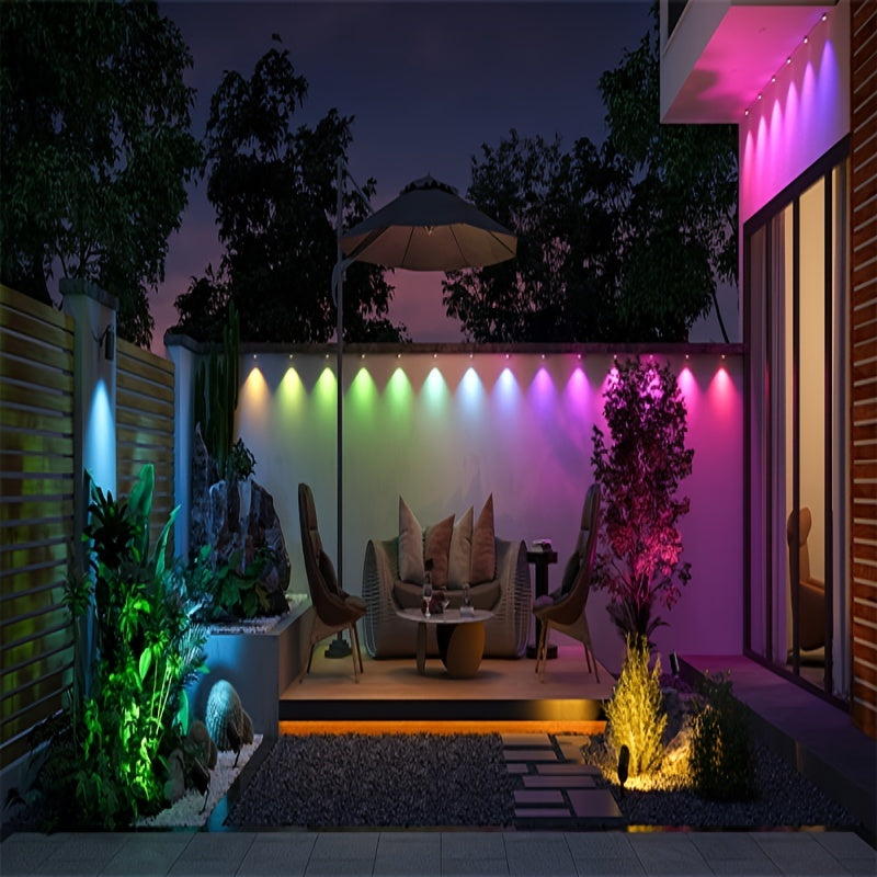 WHATOOK Permanent Outdoor Lights, 50ft 30 Smart RGB Eaves Lights IP67 Waterproof with App Controlled, House Roof Outdoor Lighting for Party, Daily, Halloween, Christmas, Garden