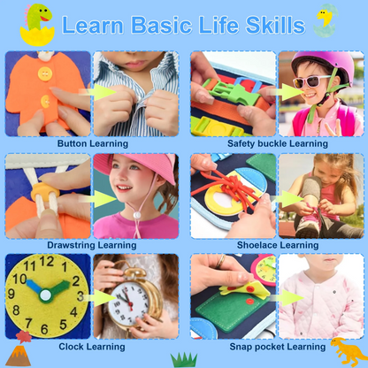 Toddler Busy Toys,Toddler Airplane Travel Essentials for age 1-4,Sensory Board Educational Activities for Learning Fine Motor Skills,Gifts for Girls Boys Toddlers,Toddler Toys for Car Travel