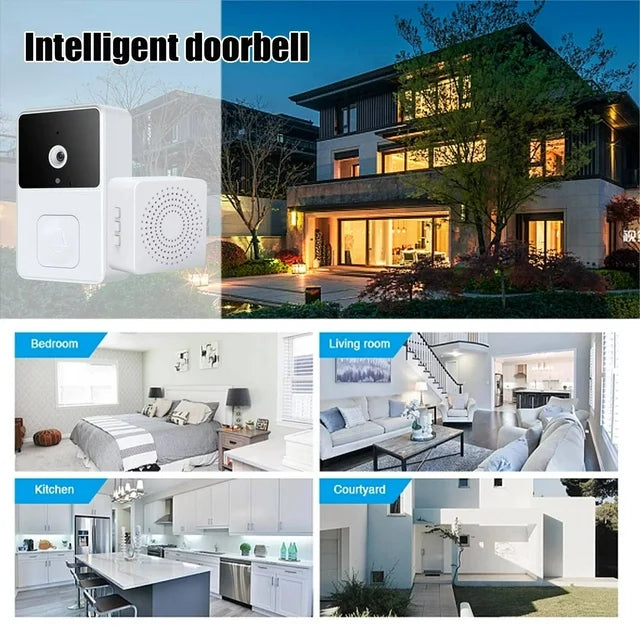 Sevenlady Video Doorbell Security with Camera, Video Doorbell Camera, Wireless Doorbell Camera with Chime, Camera Security with Chime Night Vision