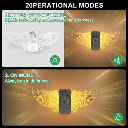 2 Pieces LED Night Lights with Motion Sensor - Dimmable, Magnetic Rechargeable, Auto on/off, 3 Lighting Modes, for Walls, Bathrooms, Stairs, Kids' Bedrooms, Indoor/Outdoor (Warm White)