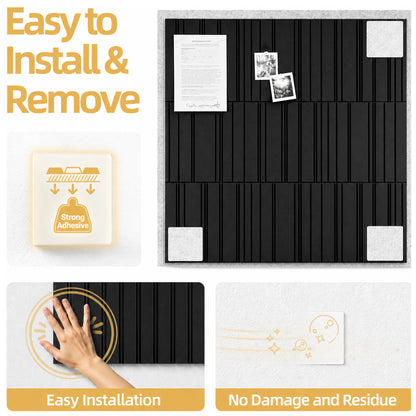 Merryhome Cork Board for Walls 12 Pack, 48in x 36in Bulletin Board, Message Board Pin Board with Self-Adhesive for Office Decor, Home, Classroom