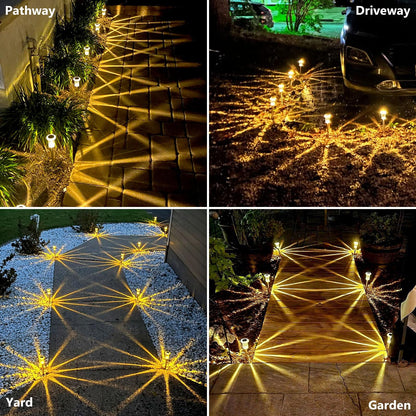 10 Pack Outdoor Solar Lights Solar Pathway Lights LED Waterproof Stainless Steel Driveway Lighting for Outside, Yard, Walkway, Sidewalk, Garden, Lawn (Warm White)