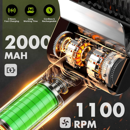Merryhome Cordless Electric Grill Brush,Rechargeable-1100PRM-High Speed Rotating Grill Cleaner with 304 Stainless Steel Brush Head,Grill Cleaner for BBQ Grates & Griddles,BBQ Father's Day Gift