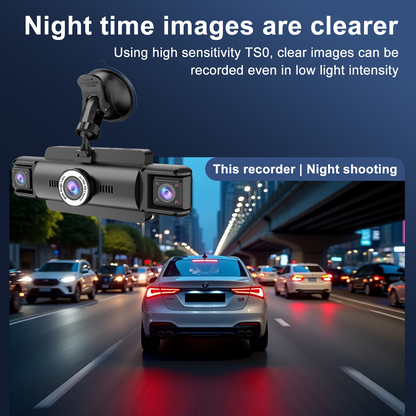 PUCACHI 4 Channel Dash Cam,4K 360 Full View Front Rear Left Right Car Camera, 2.4GHz WiFi App, Night Vision, G-Sensor, Loop Recording, 64GB Card