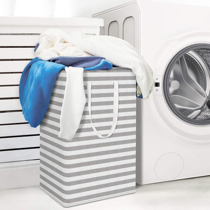 Collapsible Laundry Basket,2Pcs 75L Large Laundry Hamper,Freestanding Laundry Basket Hamper with Handles Waterproof Clothes Hamper Organizer for Easy Storage,Gradient Grey - 15.7*11.8*24.4in