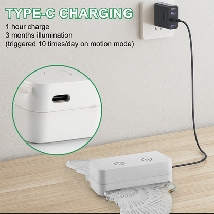 2 Pieces LED Night Lights with Motion Sensor - Dimmable, Magnetic Rechargeable, Auto on/off, 3 Lighting Modes, for Walls, Bathrooms, Stairs, Kids' Bedrooms, Indoor/Outdoor (Warm White)