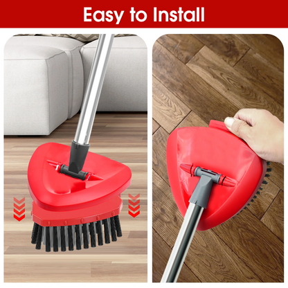 Merryhome 4 Pcs Spin Mop Replacement Scrub Brush Heads,Full Hard Bristle Scrubber Replace Great for Kitchen Bathroom Pools Deck Floor Cleaning