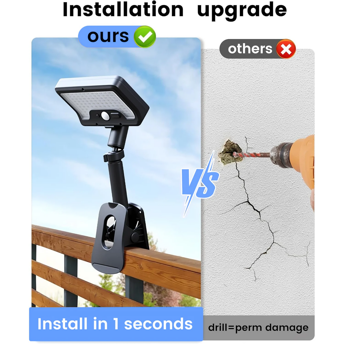Merryhome Solar Clip-on Lights with Motion Sensor,3-Mode,360 Degree Rotation,92 LEDs,600Lm Dual Charging,Waterproof Solar Fence Lights for Patio,Camp,Wall,Camping (2Pcs Warm Lights)