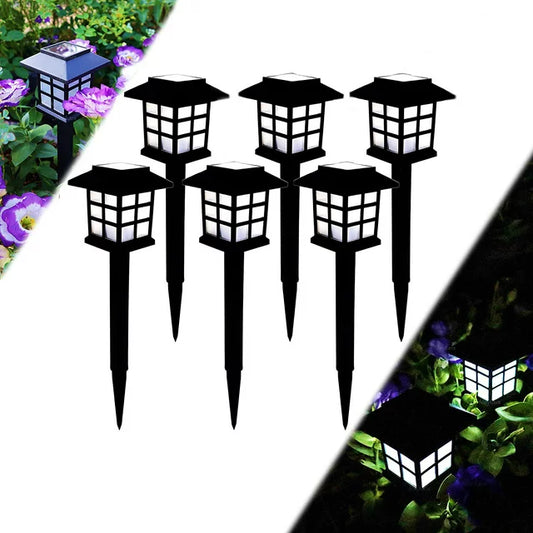 6 Pack Solar Lights Outdoor Decorative, Solar Pathway Lights, Landscape Lighting, Waterproof White