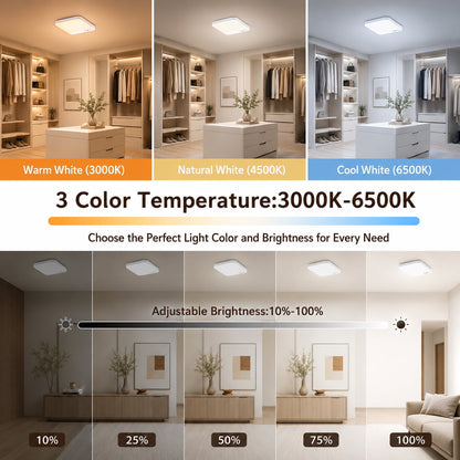 Merryhome Wireless Ceiling Light, Rechargeable Motion Sensor Ceiling Light with Remote, Magnetic Mount for Storage Room, Garage, Bathroom, Stairs, Doorway