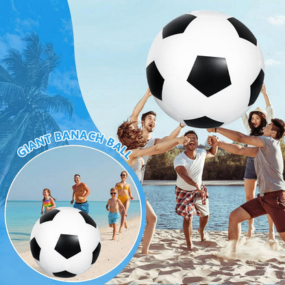 Merryhome Giant Beach Ball Inflatable, 40" Inflatable Soccer Ball - Blow Up Large Inflatable Beach Ball for Pool Parties, Themed Birthdays, Beach Events, Summer Party Decorations, 2 Pack