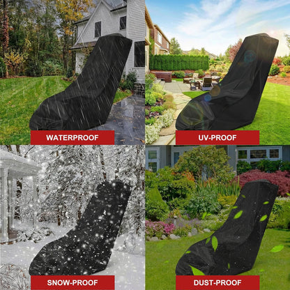 Merryhome Push Mower Cover,Lawn Mower Cover,420D Heavy Duty Polyester Oxford (74"*25"*39") Universal Walk-Behind Push Mower Cover Waterproof and UV Protection(Black)