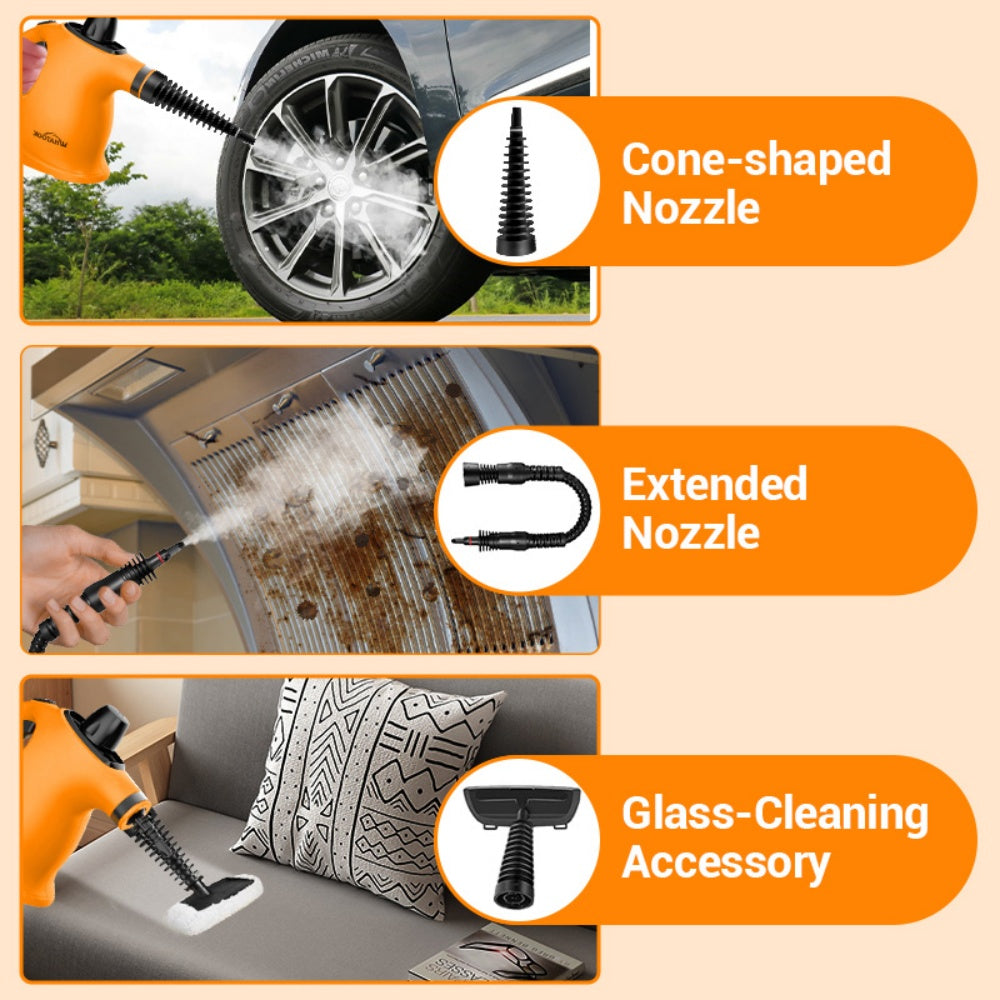 Handheld Steam Cleaner, Pressurized Multi-Surface Steam Cleaner with 11pcs Accessories, Chemical Free Multi-Purpose Steam Cleaners for Home Use, Floor, Tile, Windows, Couch, Grout