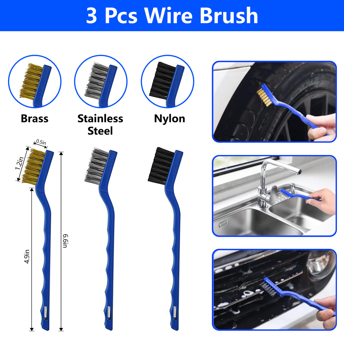 Merryhome 33Pcs Car Detailing Kit,Car Detailing Brush Set,Car Windshield Cleaning Tool,Professional Car Care kit - Car Wash Brush kit for Interior,Exterior,Wheels