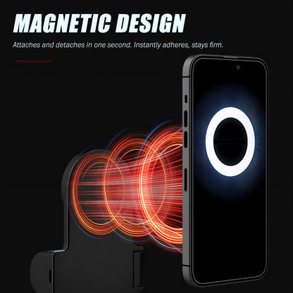 PUCACHI Magnetic Selfie Ring Light with Bluetooth Remote - Rechargeable Snap Grip Handle for iPhone, Smartphone Video/Photo Shooting Accessory