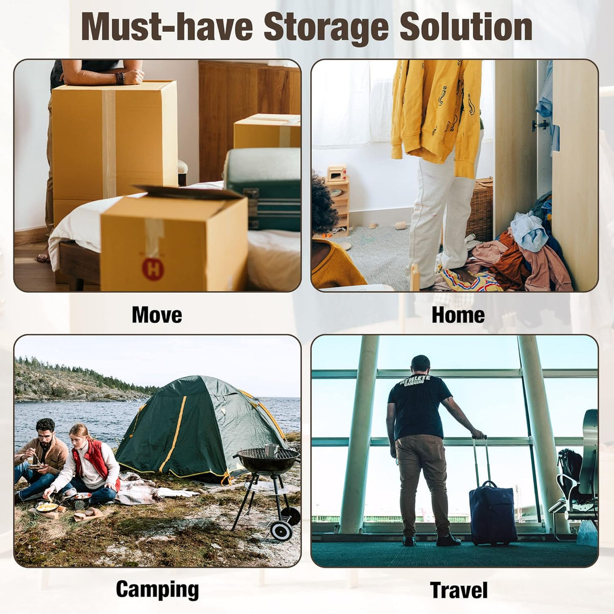Merryhome 10Pcs Vacuum Storage Bags with Electric Pump,Space Saver Bags (2 Jumbo/4 Large/4 Medium),Double-Zip Seal Space Saver Bags for Clothes,Comforters,Blankets,Bedding,Travel Essentials